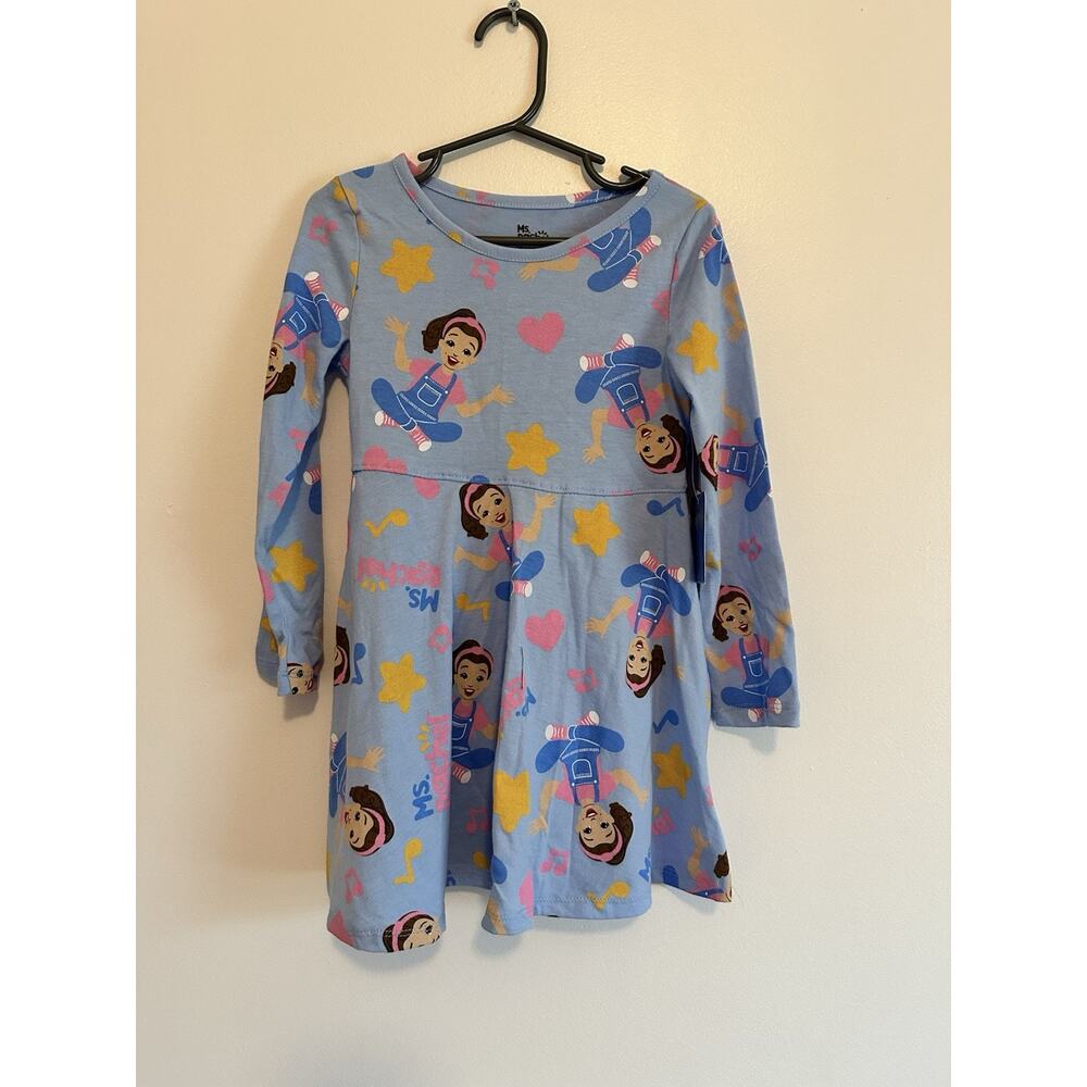 Ms. Rachel Toddler Girls Long Sleeve Blue Dress - Size 4T
